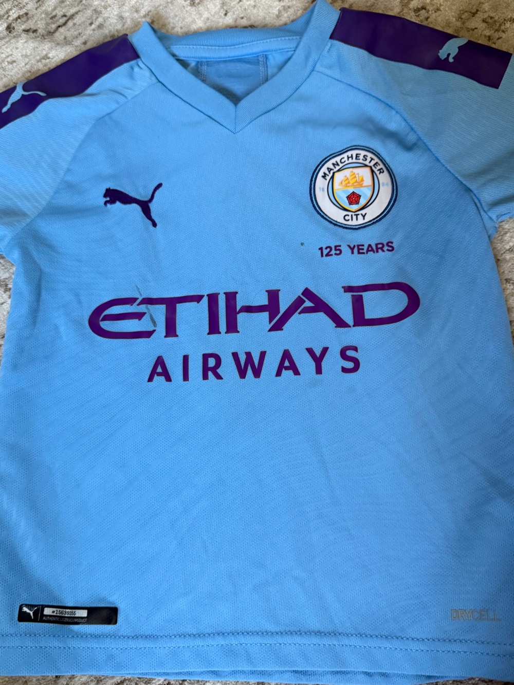 XS - Manchester City Puma Light Blue Manchester City Kids Jersey